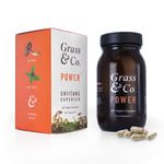 Grass & Co. POWER Shiitake Mushrooms with Holy Basil + Iron , 60 Vegan Capsules