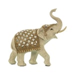 Alexandra House Living Figurine décorative Blanche en Plastique éléphant 13 x 26 x 24 cm