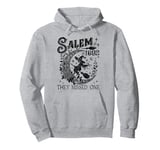 Salem 1692 they missed one Halloween floral moon Witch love Pullover Hoodie