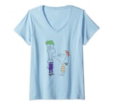 Womens Disney Phineas And Ferb Boys Of Summer V-Neck T-Shirt