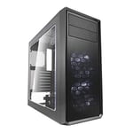 Fractal Design Focus G - Mid Tower Computer Case - ATX - High Airflow - 2x Fractal Design Silent LL Series 120mm White LED Fans Included - USB 3.0 - Window Side Panel - Grey