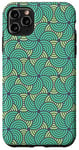 iPhone 11 Pro Max Turquoise Green Blue Half-Circle Spiral Curve Ocean Pattern Case