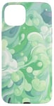 iPhone 15 Plus Swirl Green Color Illustration Pattern Abstract Art Case