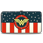 Buckle-Down - Portefeuille à charnière – Wonder Woman/Logo Americana Rouge/Blanc/Bleu/Jaune pour Femme Taille Unique