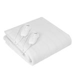 Mesko MS7420 Surmatelas Chauffant 2 Places 150x160cm, 3 Niveaux de Température, Chauffage Rapide, Chauffe Lit Electrique Double, Lavable, Protection Contre la Surchauffe, Blanc, 120W