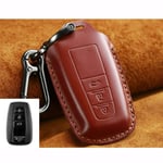 For Toyota Camry Prius Corolla C-HR CHR RAV4 Avalon Land Cruiser Prado 2018 2019 2020, Leather Car Key Cover Remote Fob Case