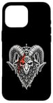 Coque pour iPhone 16 Pro Max Pentagramme occulte Baphomet Satan Païen Gothique Death Metal