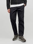 Jack & Jones Jack &amp; Jones Kane Dave Relaxed Fit Chino Trousers, Black, Size 32, Inside Leg Long, Men