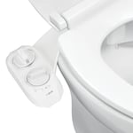 LUXE Bidet NEO 185 Plus – Next-Generation Mechanical Bidet Toilet Seat Attachment with Innovative EZ-Lift Hinges, Dual Nozzles, and 360° Self-Cleaning Mode (White)