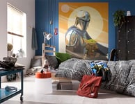 Komar Star Wars Papier peint photo non tissé - The Mandalorian Hunt for Grogu - Dimensions : 200 x 250 cm - Pour chambre d'enfant