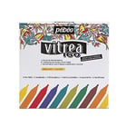 PEBEO 118100 Vitrea 160-Assorted Glossy Markers, Pack of 9 , brown