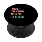 Funny First Name Design Woman Myth Legend - Alexa PopSockets PopGrip Adhésif