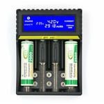 Chargeur de pile Chargeur de batterie multifonctionnel BTY407 18650 Batterie Li-ion/Ni-MH/Ni-Cd/5 AA/7 AAA/9V Chargeur de batterie, - Forehill