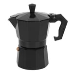 Stovetop Espresso Maker Moka Pot, 150ml 3Cup Aluminum Coffee Maker Pot Moka Italian Espresso Greca Coffee Brewer Percolator(Black)