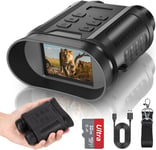 4K 48Mp Jumelle Vision Nocturne Infrarouge Avec Batterie Rechargeable De 2500Mah,Zoom Numérique 8X,7 Niveaux Jumelles Infrarouges 2,4"" Tft Lcd Vue Vision Jusqu'À 300M Avec Carte 32Gb