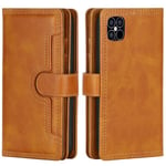 Läder Plånboksfodral Multi-Slot iPhone 13 Cognac