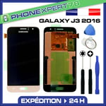 VITRE TACTILE + ECRAN LCD ORIGINAL SAMSUNG GALAXY J3 2016 OR GOLD + OUTILS