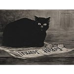 Guerard Black Cat Newspaper Journal Advert Unframed Wall Art Print Poster Home Decor Premium