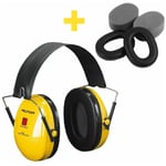 3M - Casque antibruit Peltor Optime 1 pliable + kit hygiène - Jaune