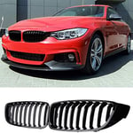 ZMMWDE Remplacement de la Grille de calandre Centrale Avant   (Noir Brillant ,pour BMW Série 4 2013-2018 428I 430I 435I 440I F32 F33 F36 F80 F82 F83