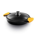 Castey R32 Cacerola Mijoteuse 32 cm avec Couvercle, Shallow Casserole Vitro-Gas