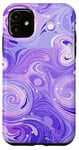 iPhone 11 Swirl Purple Color Illustration Pattern Abstract Art Case