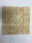 Puzzle en Bois Vierge 16 pièces – 3 Tailles au Choix – prêt à Peindre (30 centimètres x 30 centimètres)