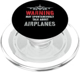 Vintage Je pourrais parler spontanément d'avions Fly Model PopSockets PopGrip pour MagSafe