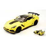 CORVETTE ZR1 2019 YELLOW 1:24 MotorMax Auto Stradali Die Cast Modellino