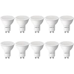 Gu10 LED-lampor, Varmvitt 2700k, 4w 345lm, 50w Halogen Spotpght Bulb Ekvivalent, Energisparande Gu10 Led Pght Bulbs, 100 Bred Stråle, Icke-Dimbar, Pack