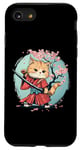 iPhone SE (2020) / 7 / 8 Samurai Cat Kawaii Sakura Tree Japanese Cat Lover Anime Case