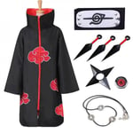 Naruto Akazaki cape anime rollspelsdräkt 8 Pieces Set L