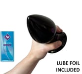 LARGE Black Butt Plug 5.5 Inch Unisex Premium GIRTHY Anal Sex Toy