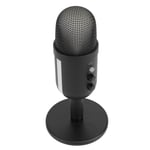 USB PC Microphone Condenser Type Color Ambiance Light Live Streaming Mic For