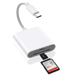 AXFEE 2en1 USB C Lecteur de Carte SD, Adaptateur Micro SD vers Type C OTG, Adaptateur Carte de Caméra SD pour Cartes SDHC SDXC TF Compatible avec iPhone 15 Plus Pro Max MacBook Air Pro Galaxy S24 S23