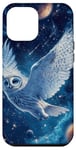 iPhone 12 Pro Max Owl Silver Feathers Cosmic Fantasy art Space Case