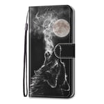 iPhone SE 2022 5G / iPhone SE 2020 / iPhone 8 / iPhone 7 Case Flip PU Leather Shockproof Wallet Case with Stand Magnetic Money Pouch Folio Silicone Bumper Gel Protective Phone Cover Roaring Wolf