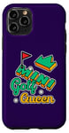 Coque pour iPhone 11 Pro Mini joueur de golf Queen Lover pour femme et fille Violet