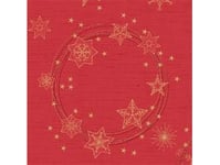 Serviet Dunisoft Airlaid 40X40 Cm Star Shine Red,6 Pk X 60 Stk/Krt