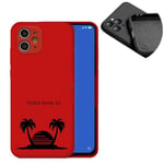 Coque rouge OPPO Reno 2Z palmier noir personnalisee