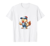 Hen Being a Delivery Man, Cute Design T-Shirt