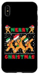 Coque pour iPhone XS Max Joyeux Noël Dabbing Gingerbread Men with Xmas Hats