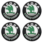 4 st 56 mm 60 mm Bilhjulscentrum Navkapsel Fälglock Emblem Klistermärken Tillbehör För Skoda Rapid Octavia Fabia Superb Kodiaq Kamiq, 56 mm Grön