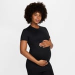 Nike One Maternity T-skjorte Korte Ermer Str. M Dame Svart - Komfortabel og stilren treningstopp for gravide