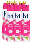 FA PINK PASSION DEODORANT SPRAY ROSE SCENT FREE ALUMINIUM 6 x 150ml Xmas present