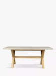 Royalcraft Luna Rectangular Garden Dining Table, 180cm, FSC-Certified (Acacia Wood), Natural/Warm Grey