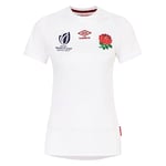 Umbro Womens England Rugby Home Shirt RWC 2023 White S