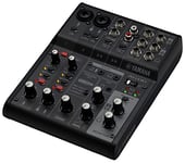 Yamaha AG06MK2 Table de mixage en direct 6 canaux avec interface audio USB - Pour Windows, Mac, iOS et Android - Noir