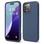 elago Compatible with iPhone 16 Pro Max Case, Premium Liquid Silicone Case, Full Body Protective Cover, Shockproof, Slim Phone Case, Anti-Scratch Soft Microfiber Lining, 6.9 inch (Jean Indigo)