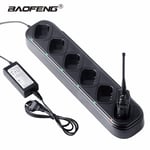 BAOFENG Two Way Radio Six Way Desktop Charger Base Power Supply Kit for UV-5R F8